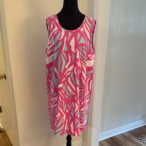 Lilly Pulitzer Pink and Blue Sleeveless Dress